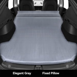 Inflatable Mattress for Tesla Model Y 6cm Thickness, Flat Edition, grey fixed pillow