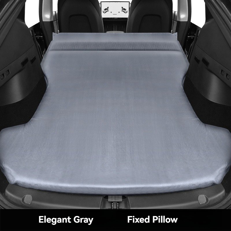 Inflatable Mattress for Tesla Model Y 6cm Thickness, Flat Edition, grey fixed pillow