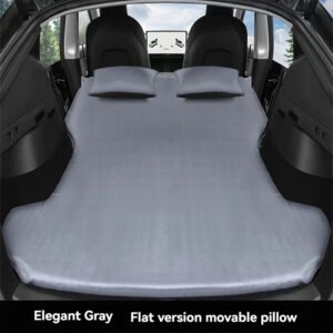 Inflatable Mattress for Tesla Model Y 6cm Thickness, Flat Edition, grey flexible pillow